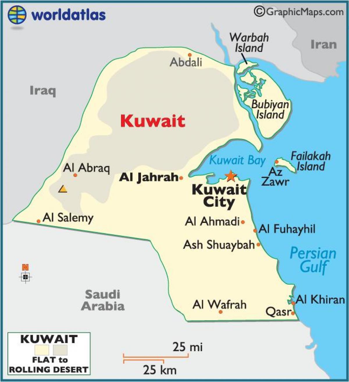 kuwait complet mapa