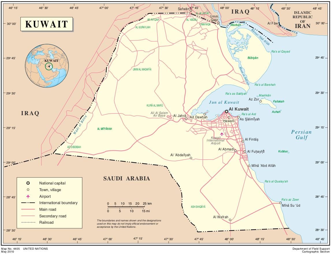 mapa de kaifan estadi kuwait