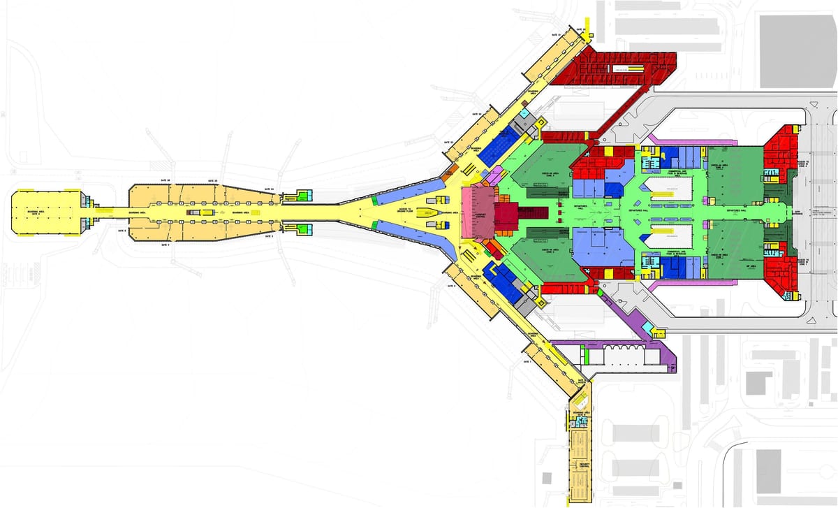 kuwait l'aeroport internacional mapa