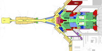 Kuwait l'aeroport internacional mapa