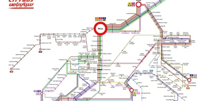 Kuwait kptc autobús mapa de rutes