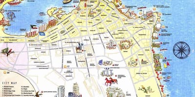 Mapa de kuwait turística