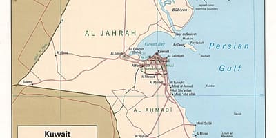 Mapa de kuwait ports